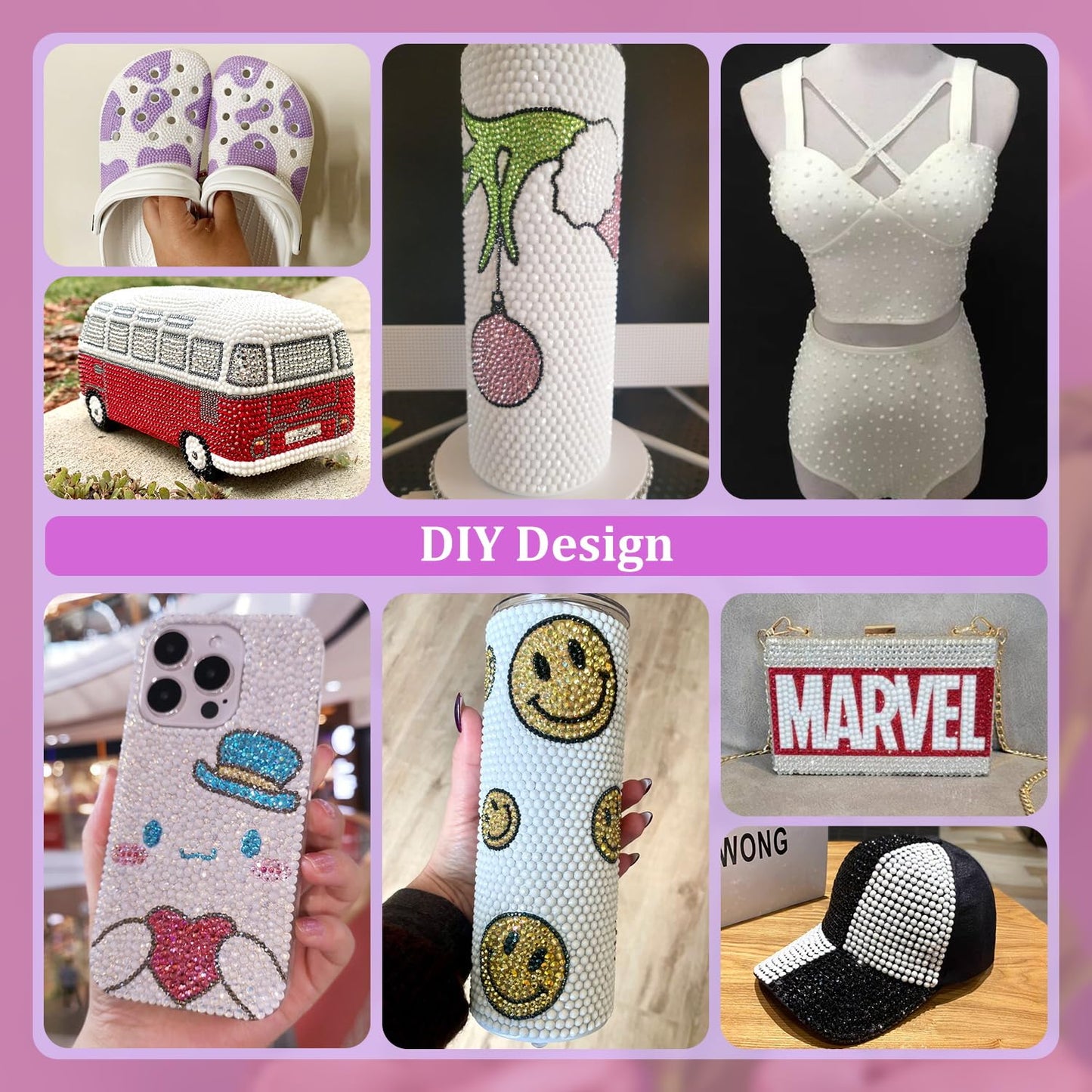 Resin Rhinestones for Crafting, 1 Box White Multi Sizes Flatback Bedazzling Crystals for Crafts Nail Art Decoration, Non Hotfix Gems Charms for Tumbler Shoes Clothing Fabric Face Makeup