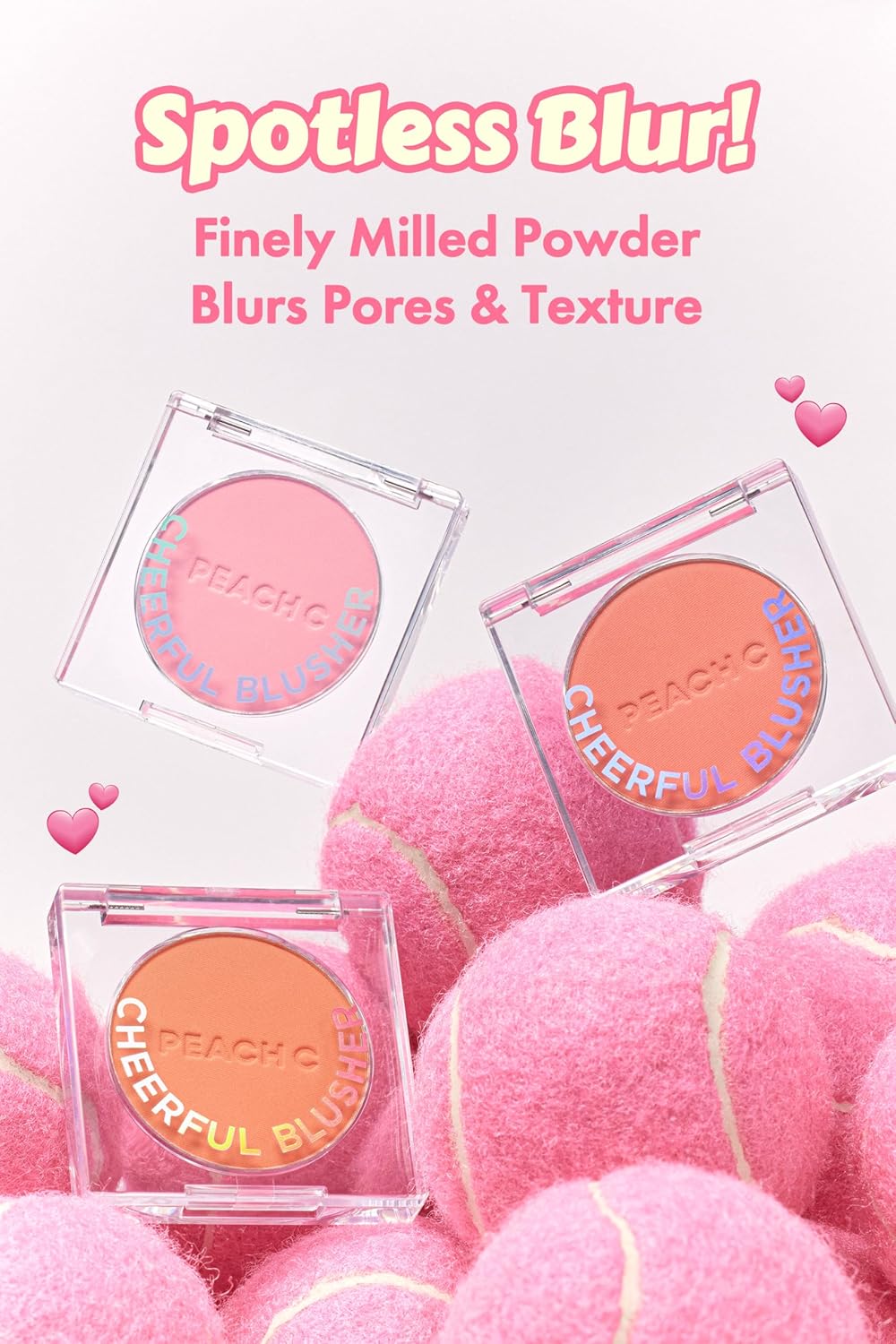 Cheerful Blusher | Real Orange Blush for Cheeks Powder Makeup | Korean Makeup Creamy Blush Powder | Fine Pigmented Blush | Powder Compact Make Up Blush 0.14 Oz. (04 Carrotful)