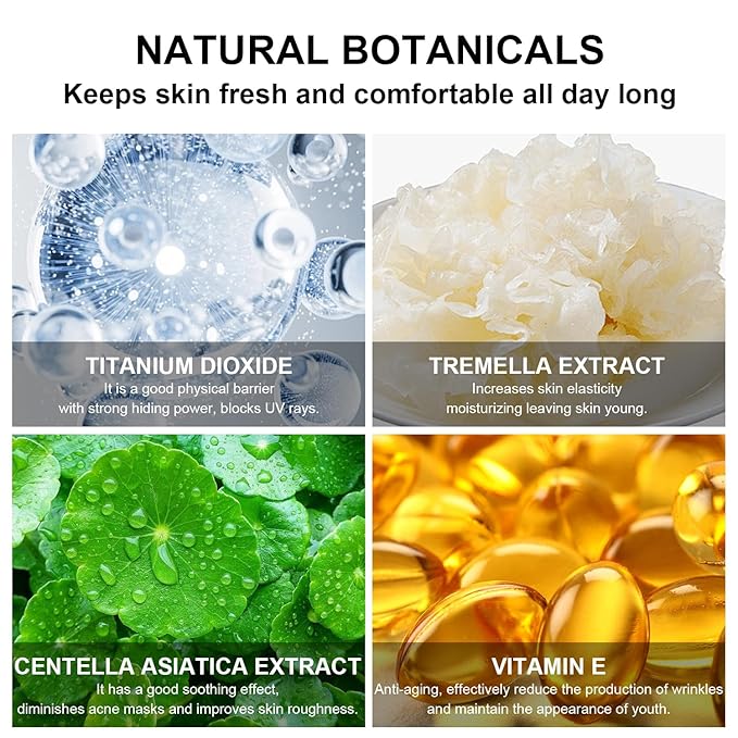 Mushroom Head Air Cushion CC Cream Foundation - Moisturizing Concealer for Even Skin Tone - Makeup Base Primer (#03 Brunet Brown)