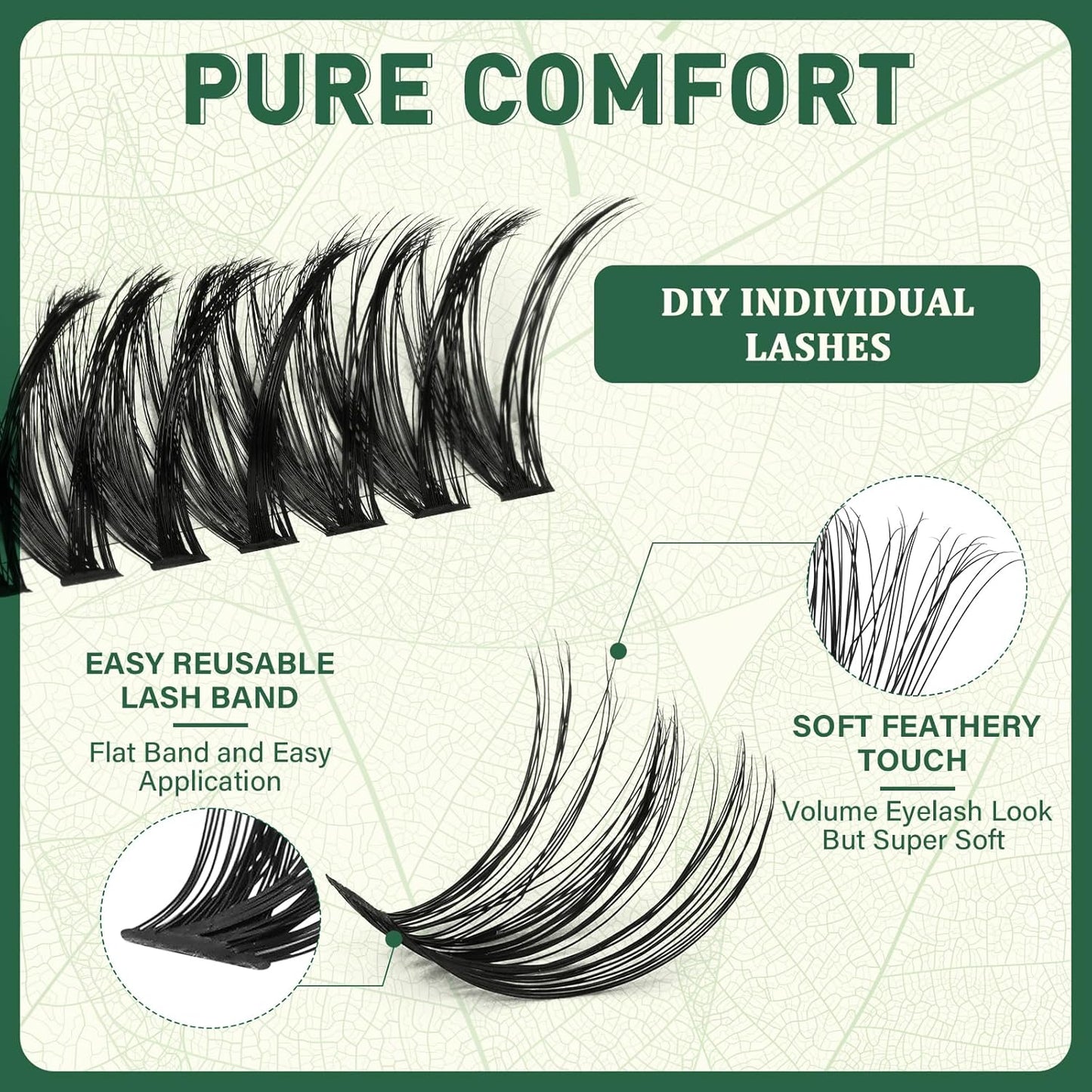 Lash Clusters 280Pcs Eyelash Clusters KEYYOU 60D+80D C Curl 9-16MIX Clusters Lashes Thick Super Soft Wispy DIY Eyelash Extension at Home(60D+80D-C,9-16MIX)