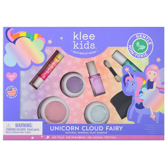Luna Star Naturals Klee Kids Deluxe Play Makeup Kit. Gentle and Non-Toxic. Made in USA. (Unicorn Cloud Fairy)