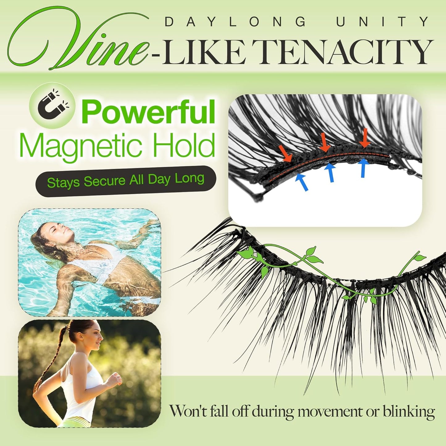 LASHVIEW Magnetic Eyelashes Natural Look, Reusable Soft Magnetic Lashes Kit with Applicator, No Glue Needed, Windproof & Waterproof for All-Day Comfort 2 Packs (L01)