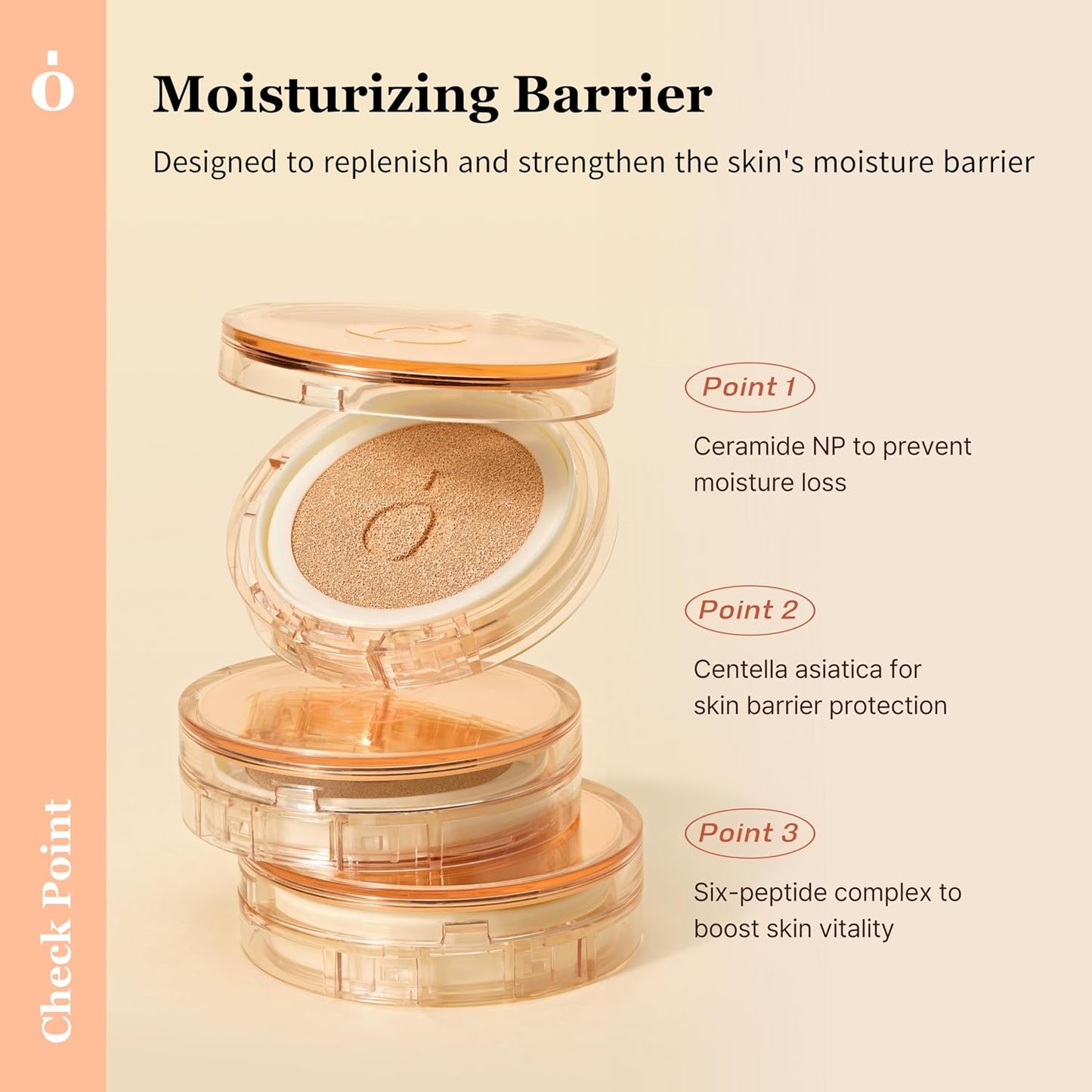 Skin Barrier Glow Cover Cushion, All-day Coverage, Glow Finish, Lightweight, Skincare-Like Texture, Non-cakey Makeup, Korean Cushion Foundation (#23W Sunlight, 0.15 oz)