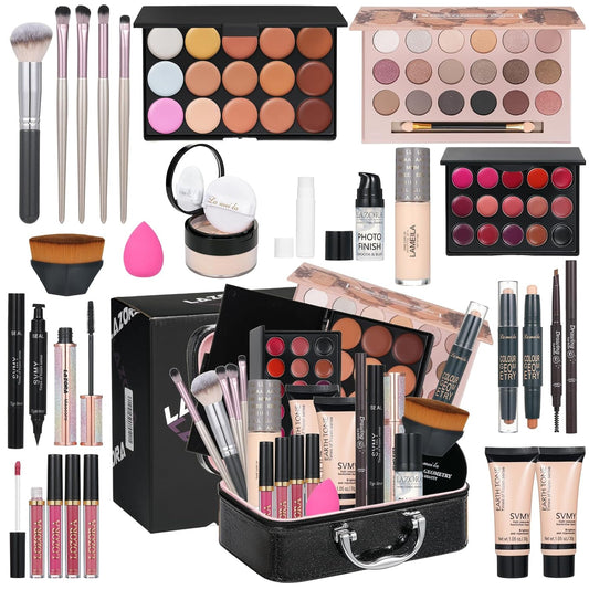 All in One Makeup Kit Makeup Kit for Women Full Kit Makeup Set Multipurpose Bundle Holiday Gift Box Essential Starter Bundle Include Full Makeup Kit for Women (Box3)