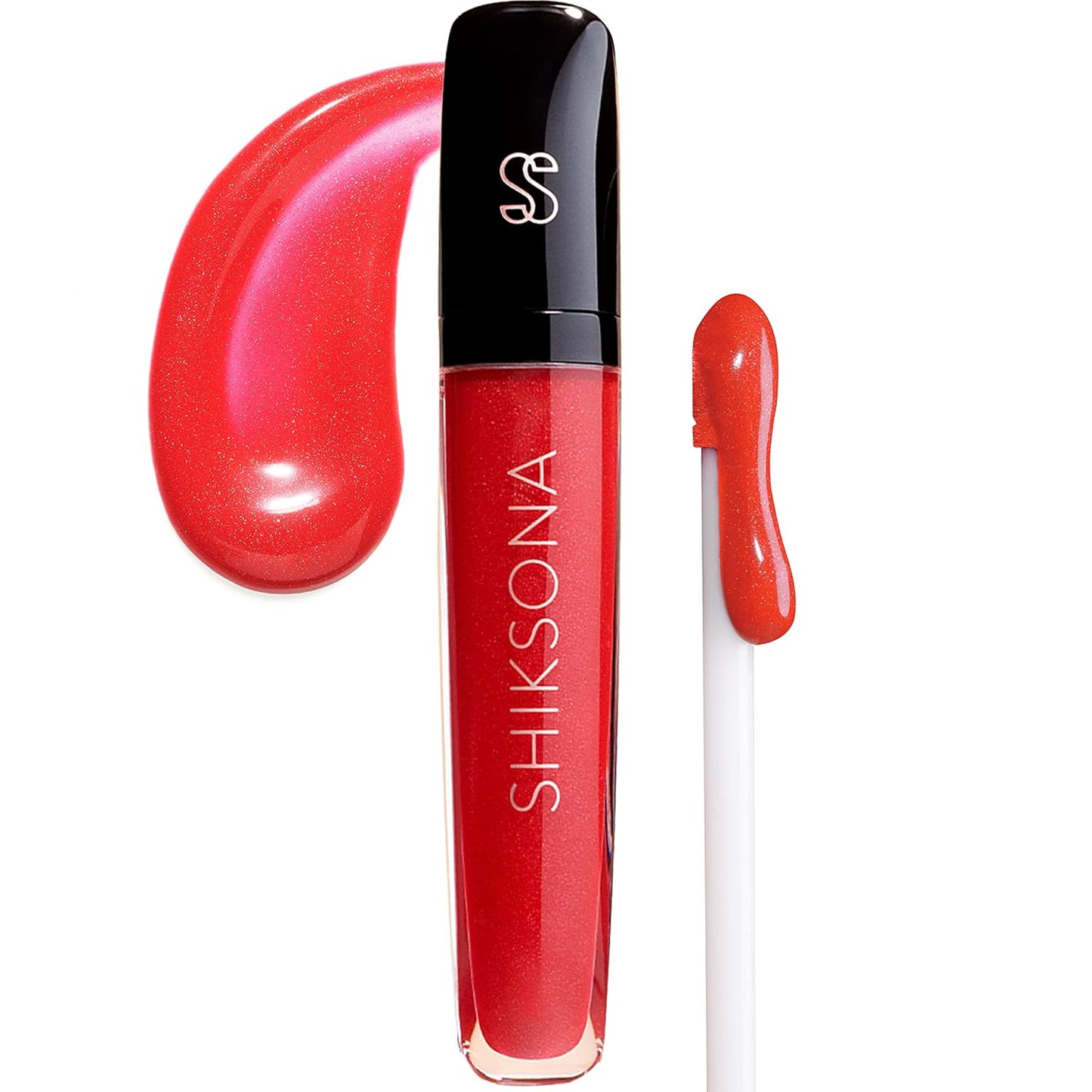 High Shine Lip Gloss | Hydrating, Vegan, High Pigment, Non-Sticky Lipgloss in a Timeless, Universal Color | Sexy Self-Starter (Candy Apple Red)