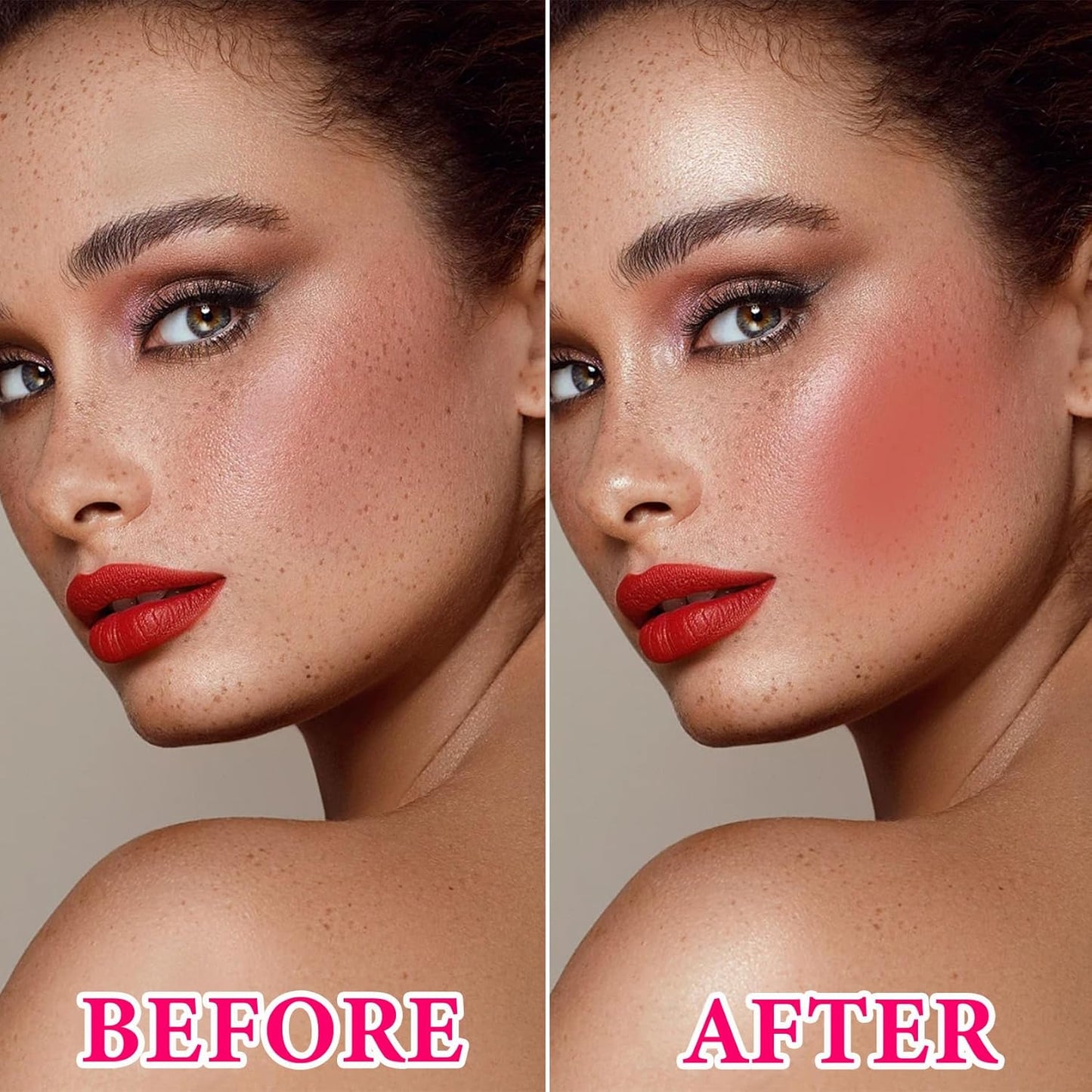 3 Pcs Cream Blush Stick Set,Face Shadow Shading Stick Long Lasting Non-greasy Blush Stick for Women,Lightweight Concealer Waterproof Face Contouring Makeup Pen for Cheek & Lips & Eyes(04#,05#,06#)