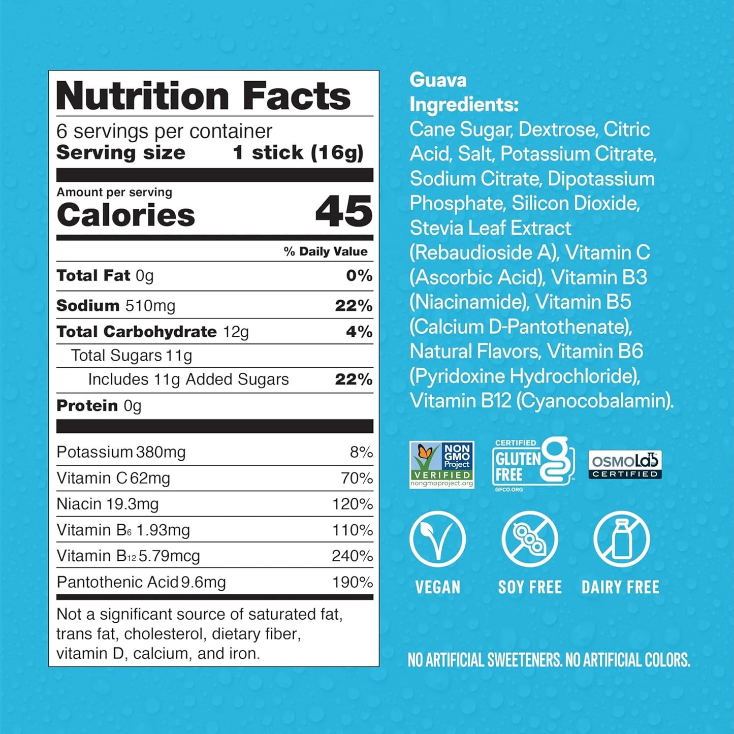 Liquid I.V.® Hydration Multiplier - Guava | Electrolyte Powder Drink Mix | 1 Pack (16 Servings)