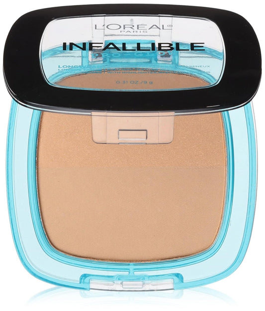 L'Oréal Paris Infallible Pro Glow Pressed Powder, Sun Beige, 0.31 oz.