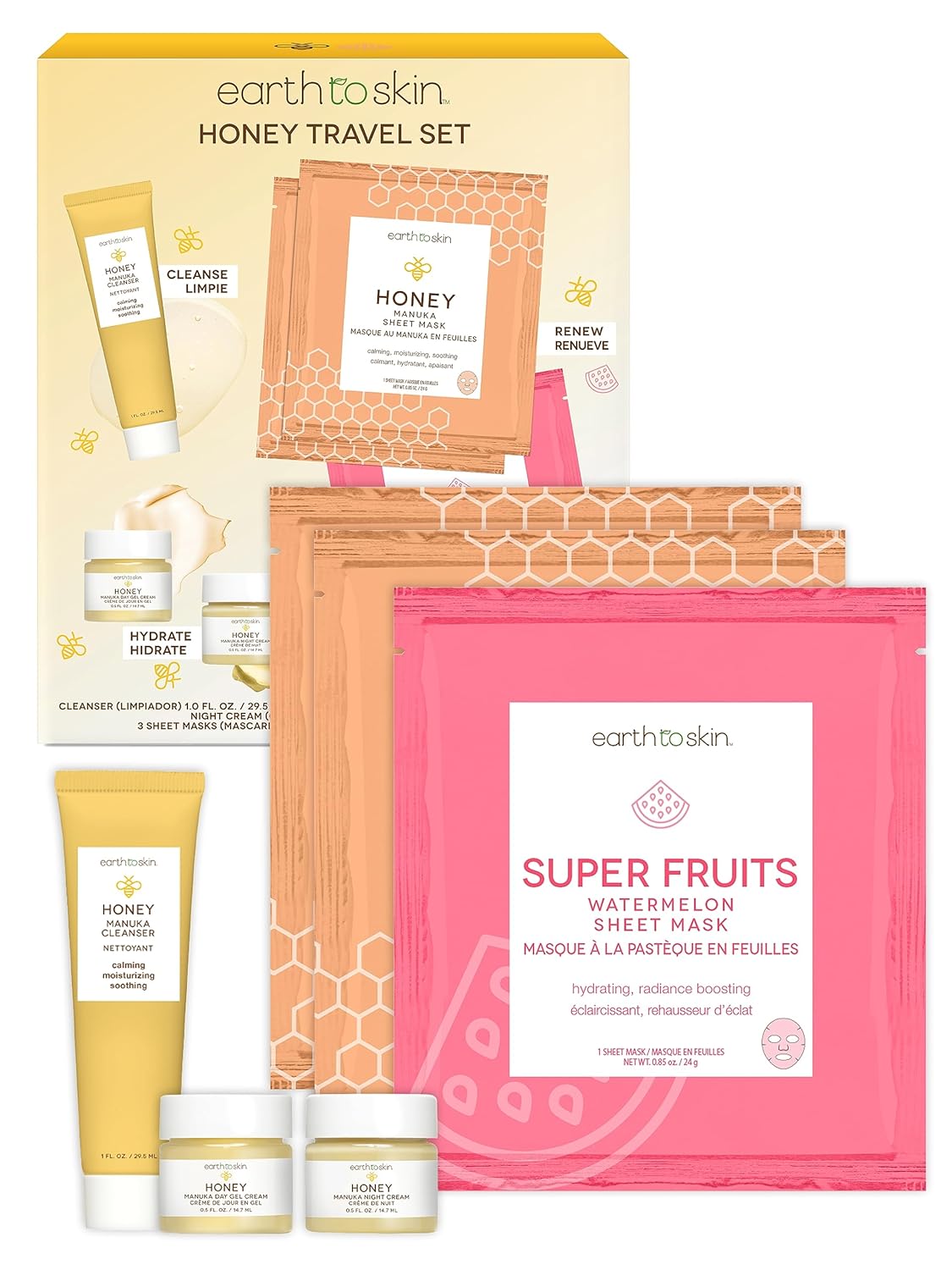 Earth To Skin Honey Travel Set