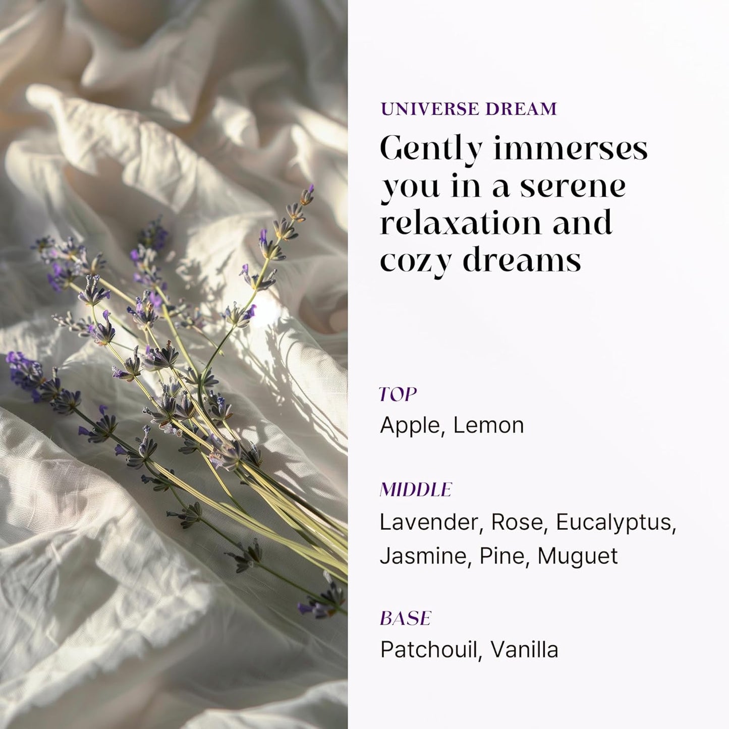 Pillow Mist - Aromatherapy Pillow Spray for Sheets, Linen & Bedding, Natural Essential Oils for Stress Relief, Gift for Someone Who Wants to Sleep Well - Universe Dream