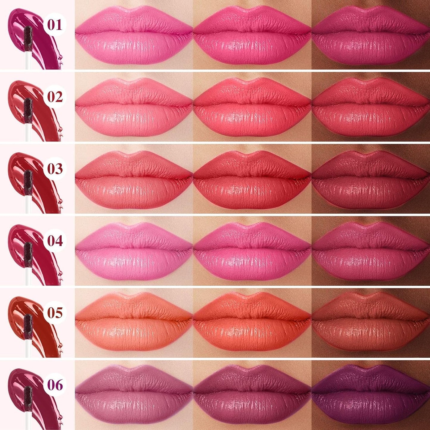 Lip Stain - Lip Stain Peel Off Long-Lasting with Matte Finish Waterproof & Transfer-Proof, Lip Liner Moisturizing & Nourishing Non-Stick Cup Highly Pigmented Color Lip Tint (04 Rose)