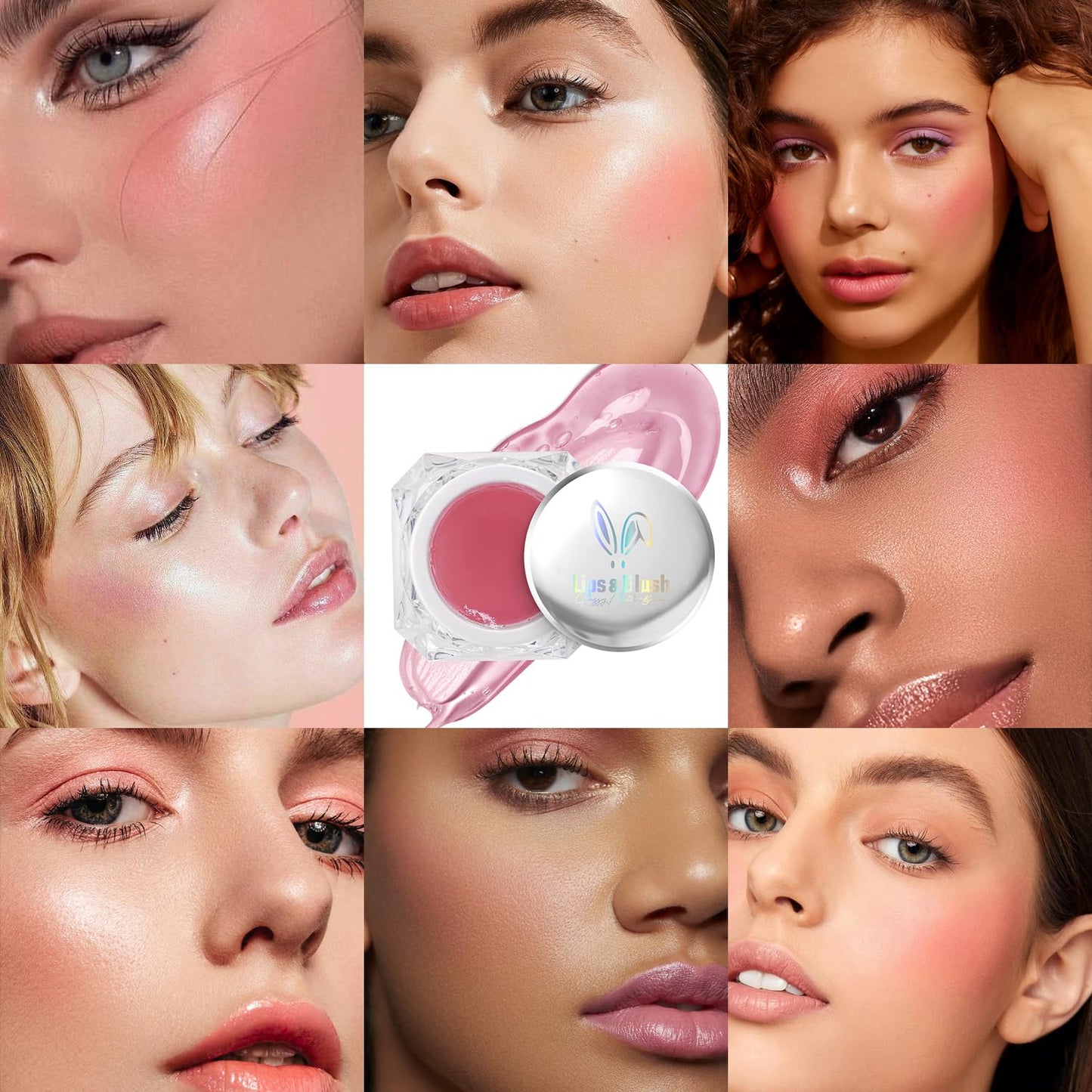 VIOLA HOUSE Color Changing Blusher for Cheeks, Moisturizing Blush Rouge Soft Cream, Lips Balm Multi Use Cream for Cheeks & Lips Glossy (Transparent Red, 55.00 g (Pack of 1))