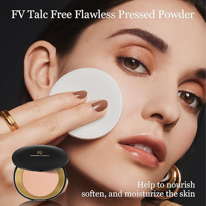 FV Setting Powder, Oil-Control, Long-Lasting, Medium Coverage Pressed Face Powder Makeup, Matte Finish for Oily, Dry & Normal Skin, Natural Beige, 0.28 Oz