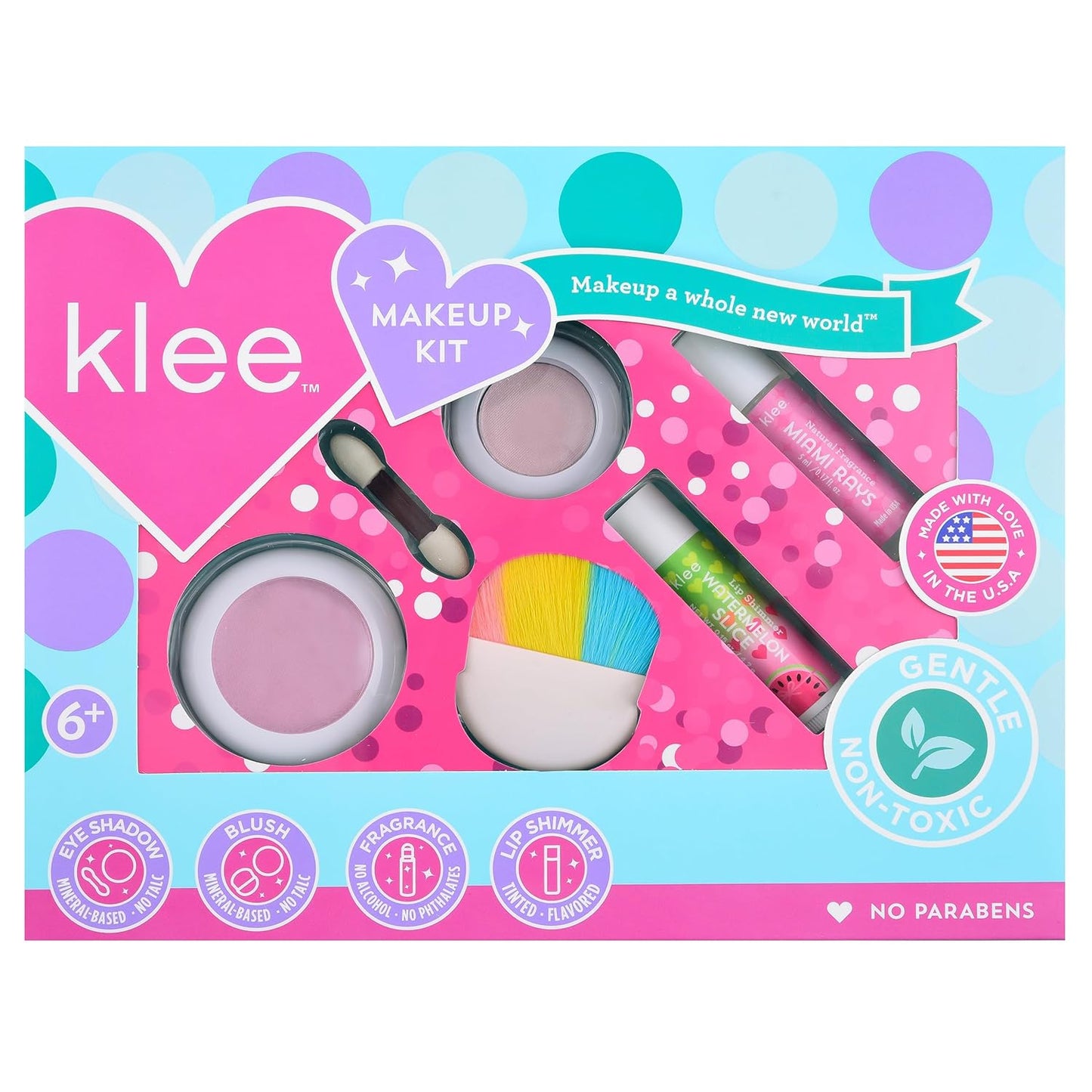 Luna Star Klee Mineral Makeup Kit. Gentle and Non-Toxic. Kid-Friendly. Made in USA. (Scoop of Joy)