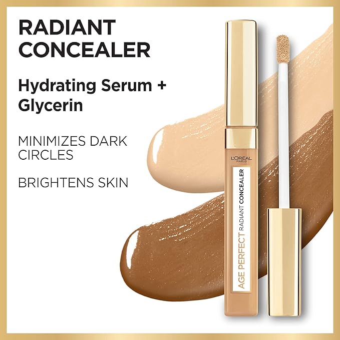 L’Oréal Paris Age Perfect Radiant Concealer with Hydrating Serum and Glycerin, Almond