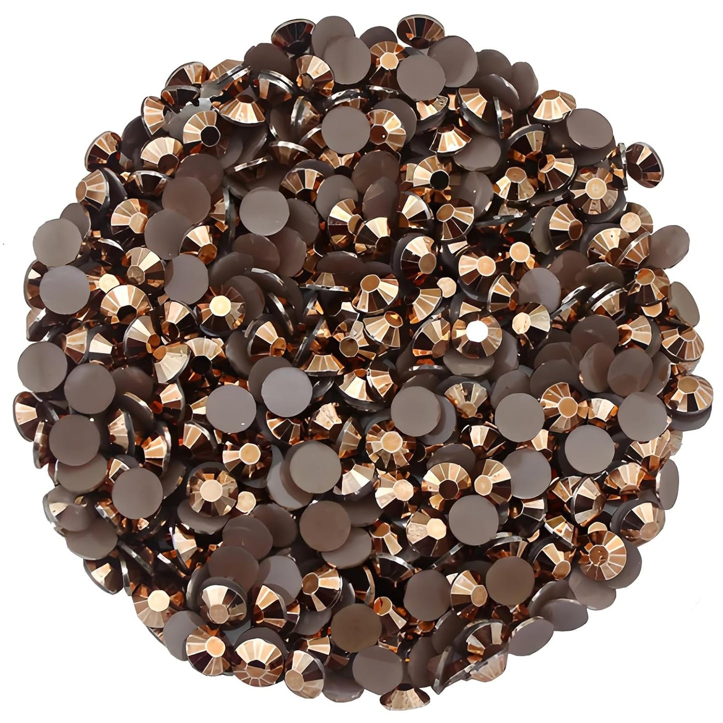 4500 Pcs SS12 3mm AB Flatback Rhinestones for Nails Art Crafts Glitter Round Shine Gems Crystals DIY Clothes Shoes （Bronze AB）
