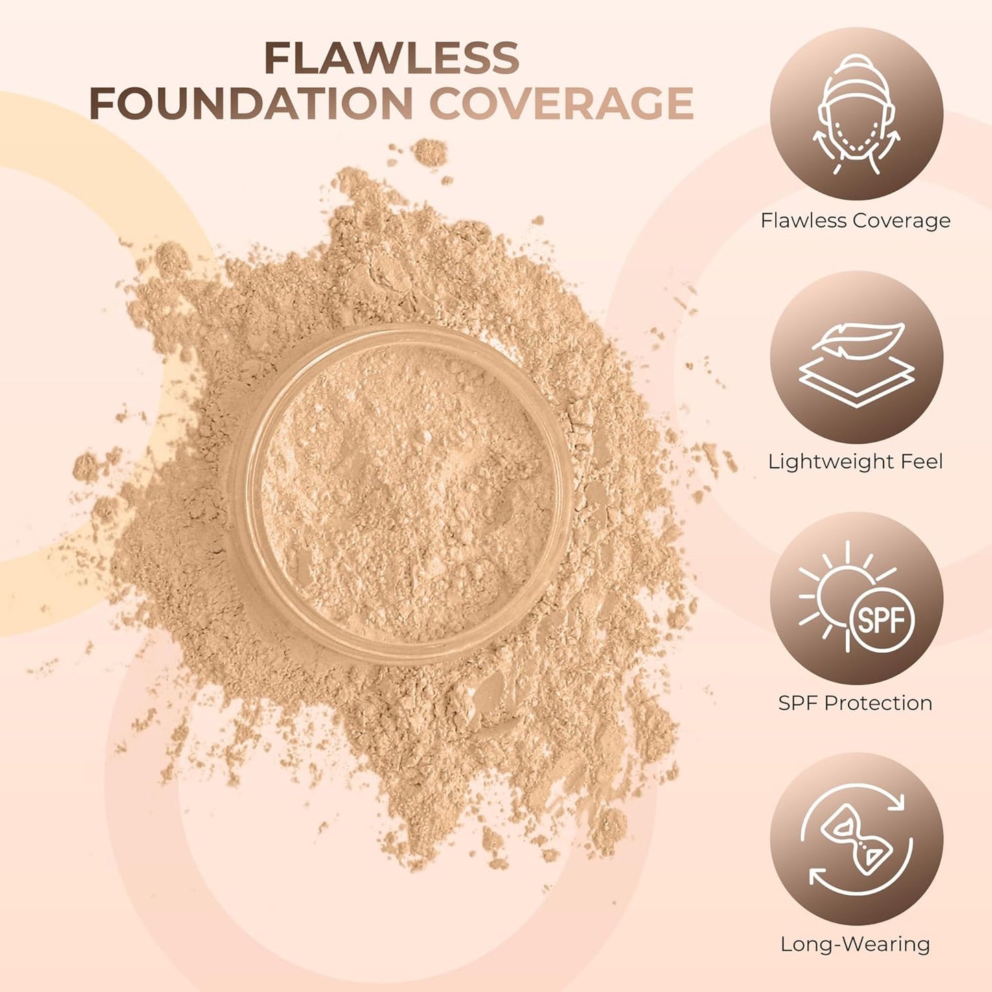 Foundation Powder Refill (Warm)(1 Ounce Bag) By Sweet Face Minerals, Lightweight Mineral Loose Makeup Powder with SPF 20, Full Coverage Flawless Finish, Talc-free, Cruelty-Free, Refillable Pouch