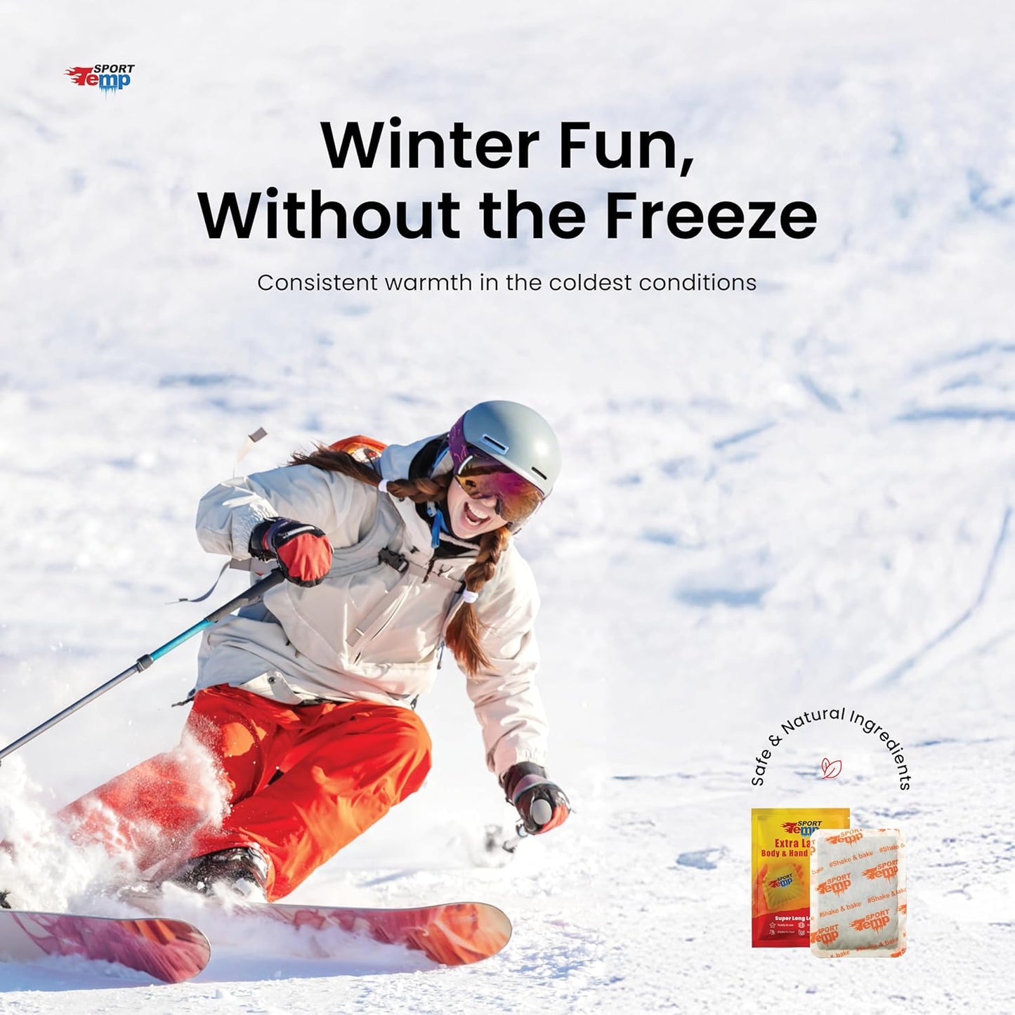 Large Hand & Body Warmers - Up to 18 Hours of Heat, Super Long Lasting - Easy, All Natural - Air Activated, for Body, Hands & Toes - Odorless Hot Hand Warmer - Sport Temp