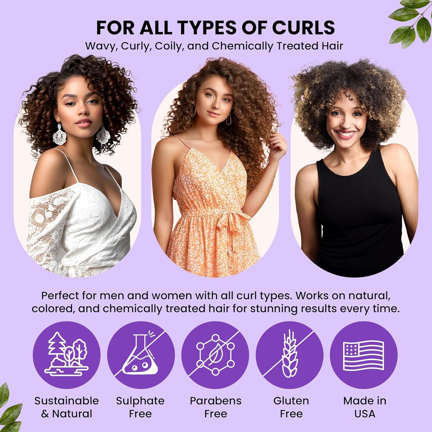 Controlled Chaos, As Seen on Shark Tank Curl Defining Cream for All Hair Types to Add Smoothness and Control Curly, Sulfate-Free Curl Cream (3oz)