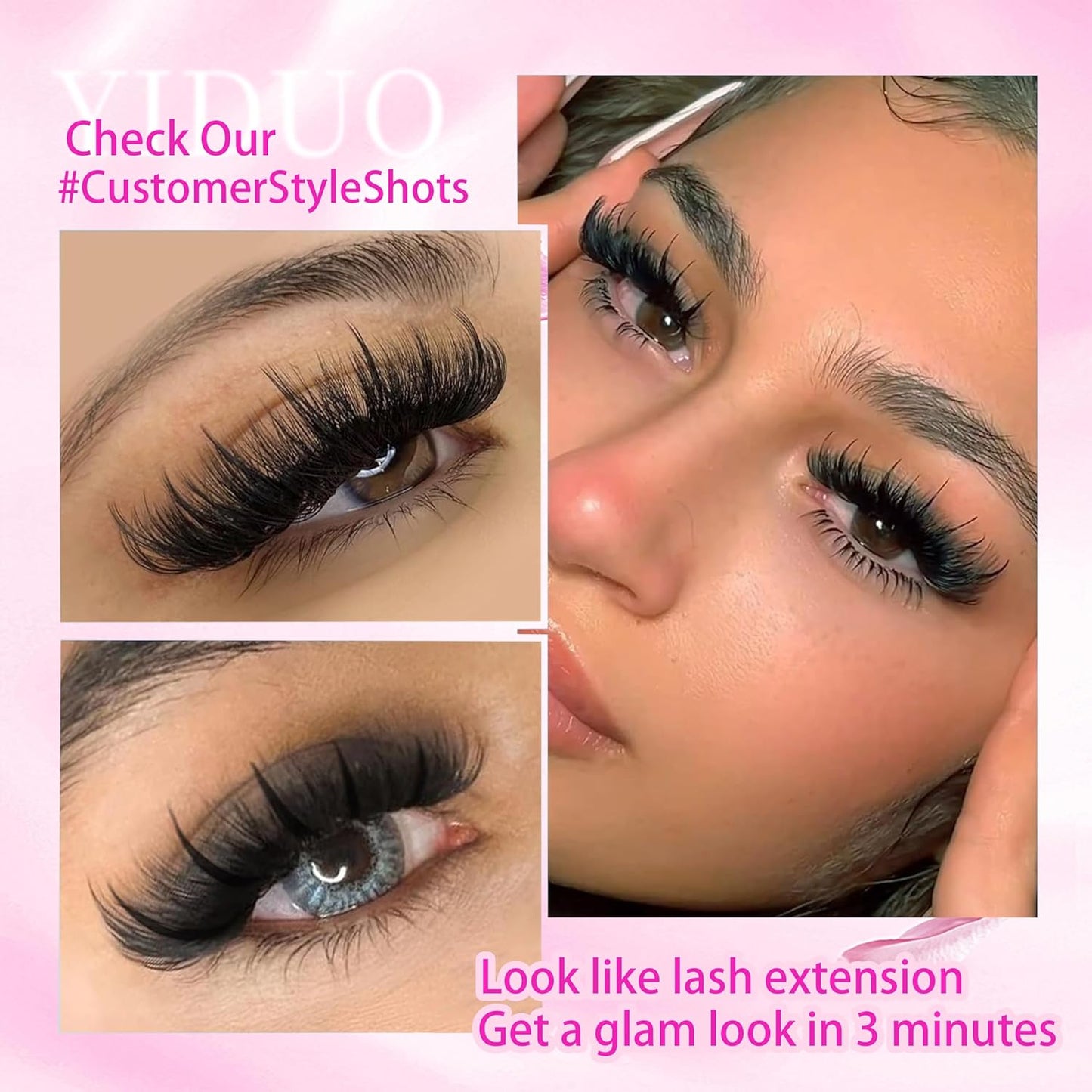 Lashes Clusters Kit with Spikes Bottom Extensions False Eyelashes 816Pcs Bulk Packs with 2X Bond&Seal Volume D Curl Wispy Individual Fake Eyelash Wholesale Large Pack for Beginners Gift Choice