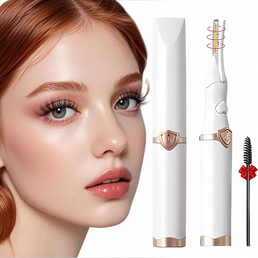 Heated Eyelash Curler, 2-in-1 Clip-Type Design, 3 Temperature Modes, USB Rechargeable Electric Eyelash Curler, Natural Curling 24H Long-Lasting Curl, Gift for Women & Girls, Beige-DA