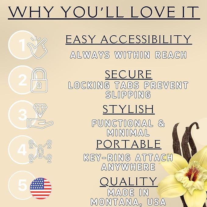 Keychain Holder EOS Lip Balm Stick (Keychain Only) - Travel Size Lip Balm Chapstick - Healing Stick - Made in USA