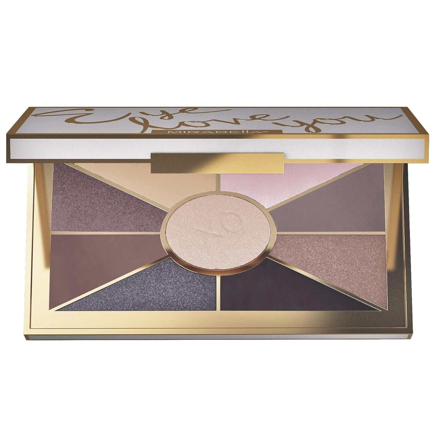 Mirabella Eye Love You Neutral Shimmer Eyeshadow Palette - Makeup Palette w/Ultra Pigmented Pressed Powders, Creamy Matte & Shimmer Metallic Eyeshadow Palette - Undressed