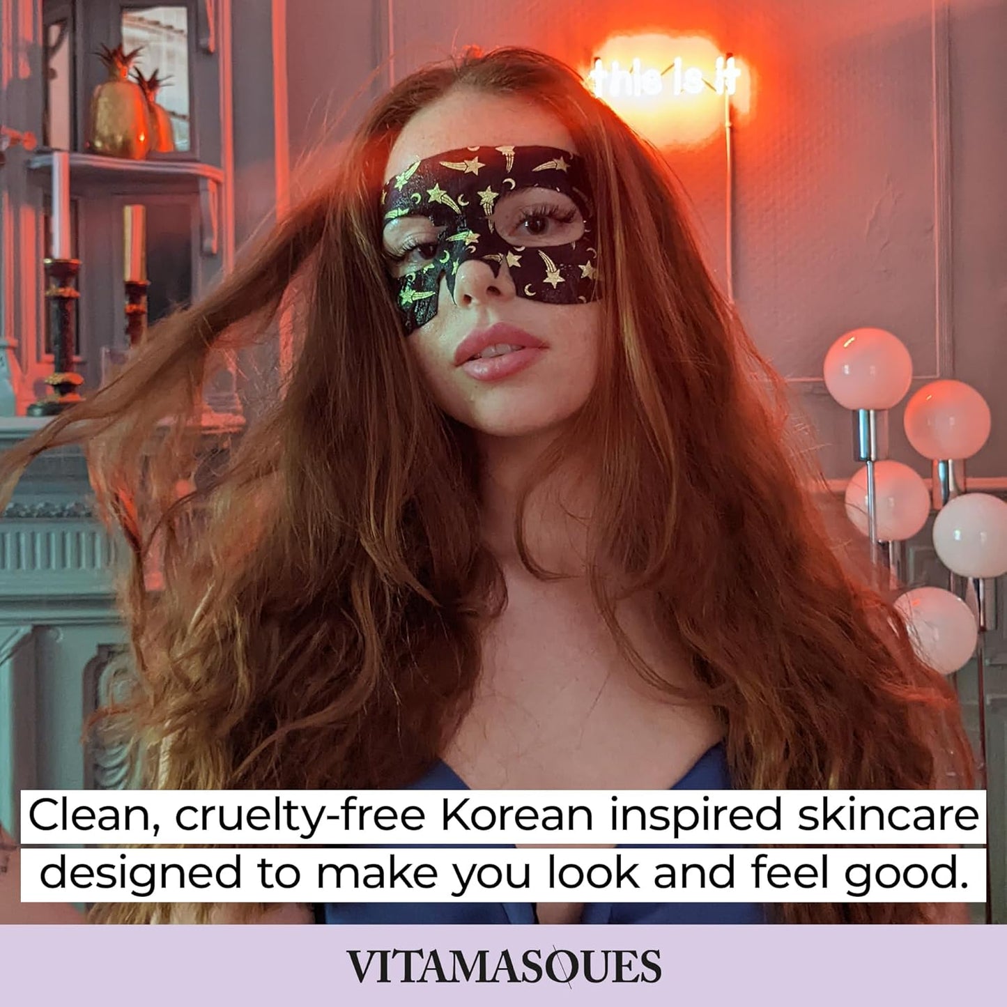 Vitamasques Under Eye Mask, 3-Pack Ultra-Revitalizing Goggle Mask, Hydrates & Smooths Fine Lines & Tired Looking Under Eyes - Hyaluronic Acid & Centella