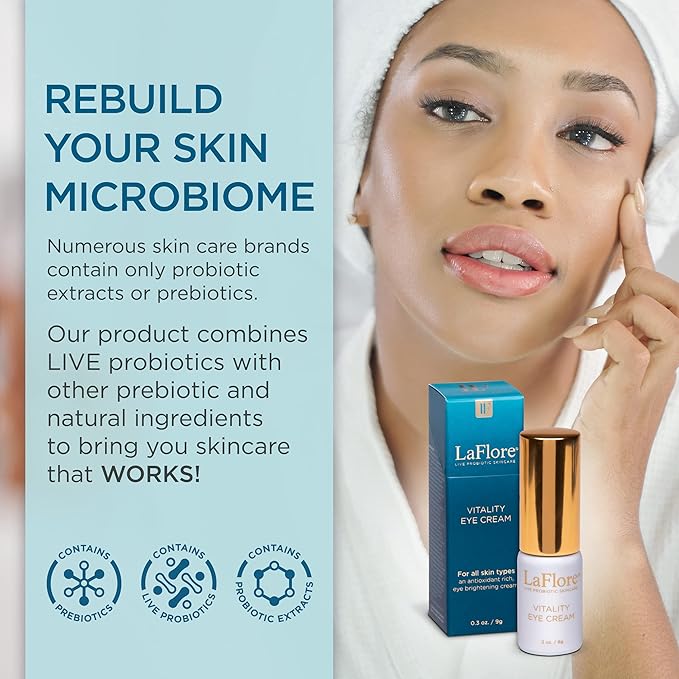 Vitality Eye Cream - Rich, Hydrating, Skin Brightening Eye Cream - For Dark Circles, Lines, & Wrinkles - Anti-Aging, Vegan, Cruelty-Free, for All Skin Types