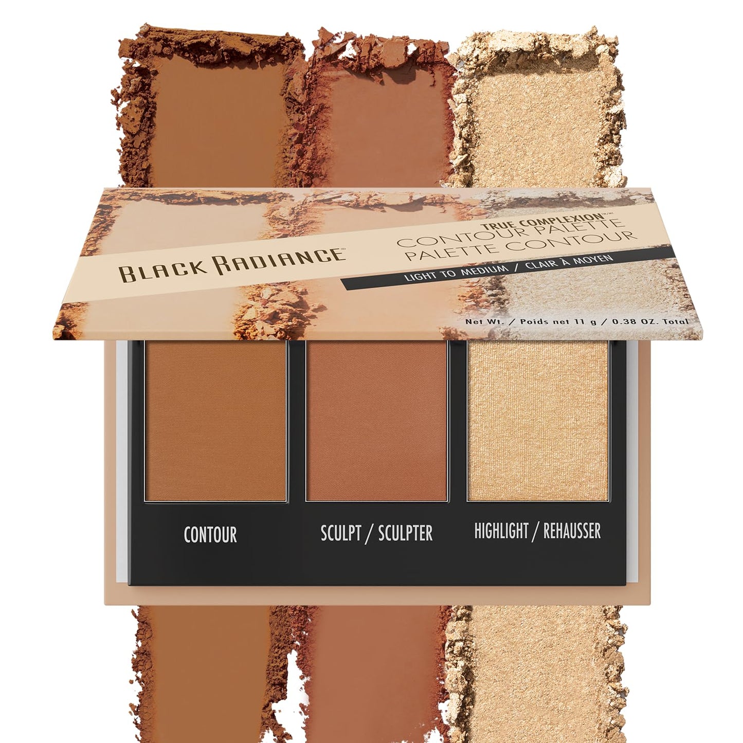 Black Radiance True Complexion Contour Palette, Light to Medium, 0.38 Ounce