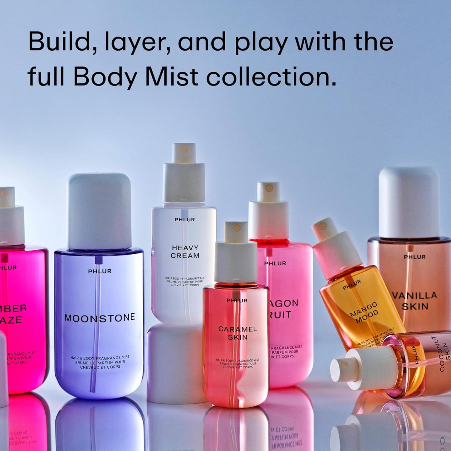 PHLUR Moonstone Body Mist - Hair & Body Fragrance Mist - Apple, Lemon, Jasmine, Sandalwood & Vanilla Body Spray (8 Fl Oz)