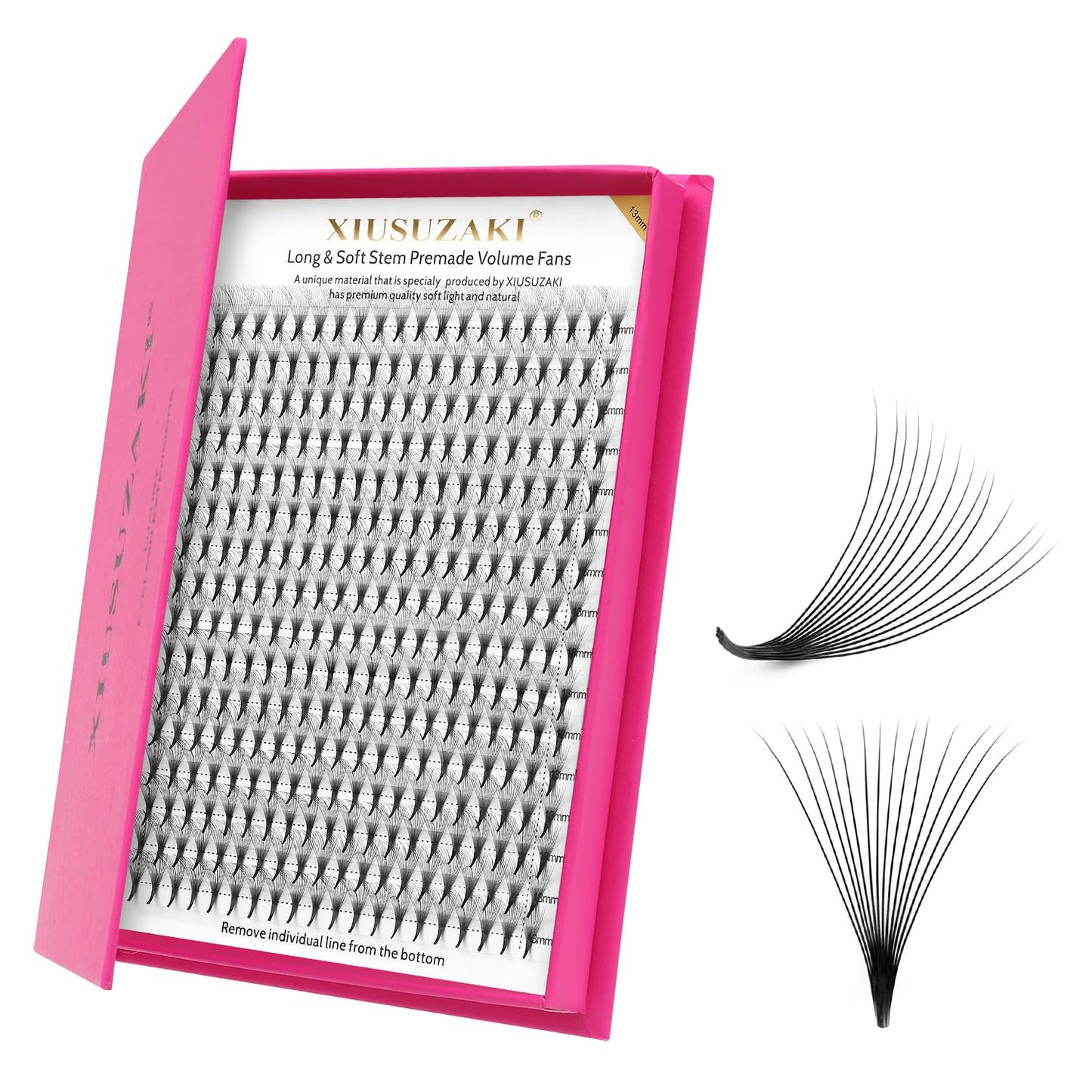 Premade Fans Eyelash Extensions 14D Volume Lash Extensions 0.05 Thickness Eyelash Extension C Curl Premade Lash Fans Mix 9-16mm Fluffy Soft Handmade Lash Fan(14D-0.05-C,9-16mm)