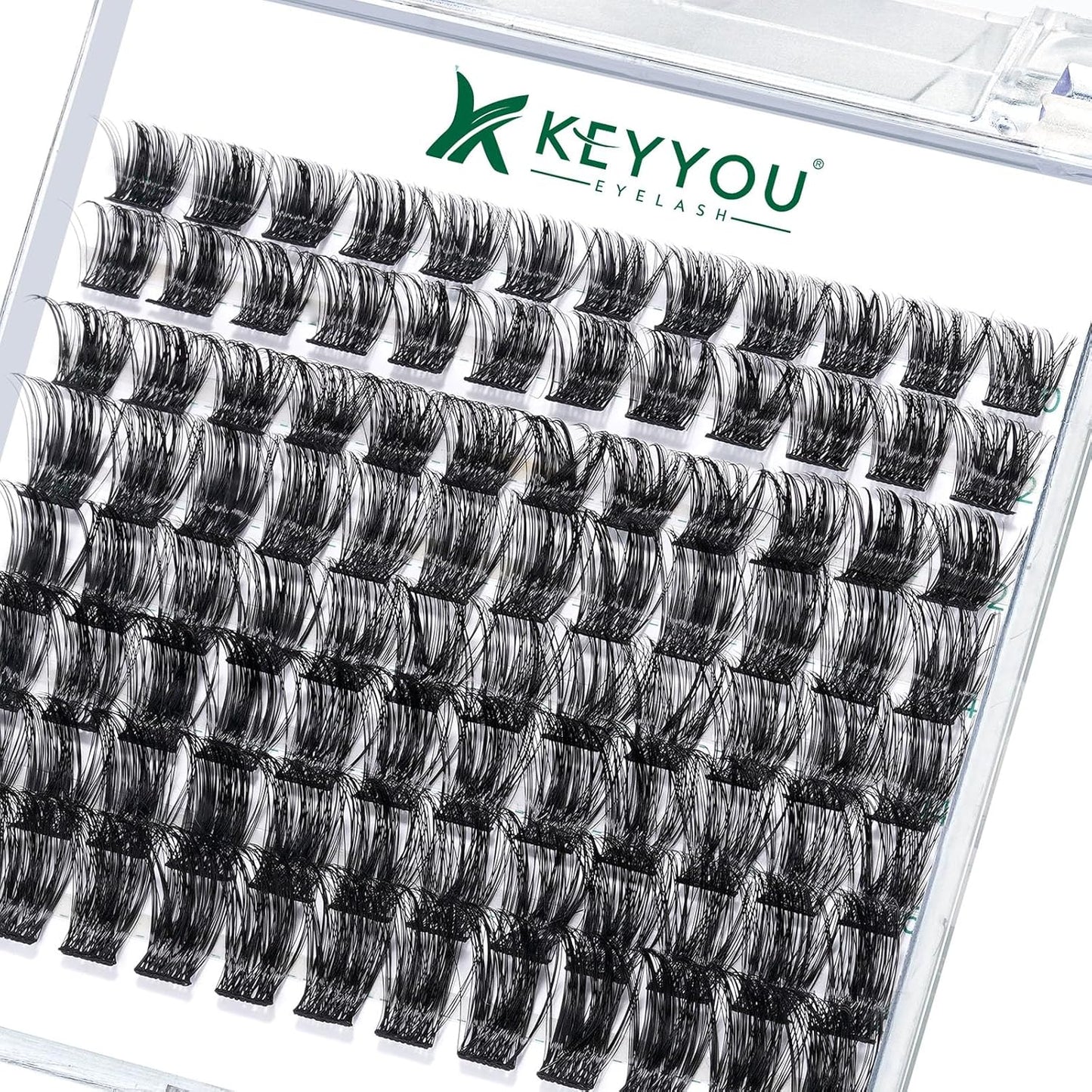 Lash Clusters,96 Pcs Cluster Lashes D Curl 8-18MIX DIY Lash Extensions Eyelash Clusters,KEYYOU Volume Wispy Individual Lashes Soft&Comfortable Easy DIY at Home(Y05,D-8-18MIX)