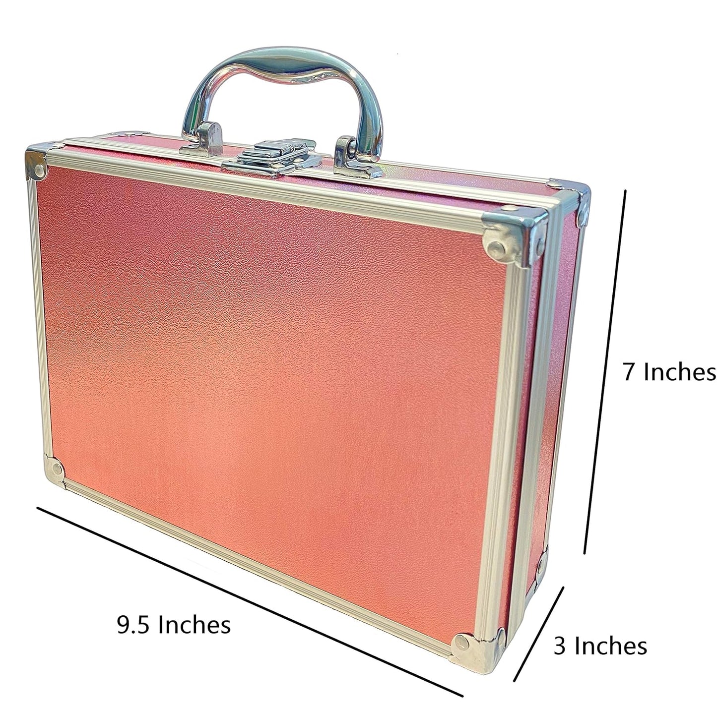 BR Carry All Trunk Professional Makeup Kit - Eyeshadow, Eyeliner, Lip Stick All In One Clear Case (RedCase)