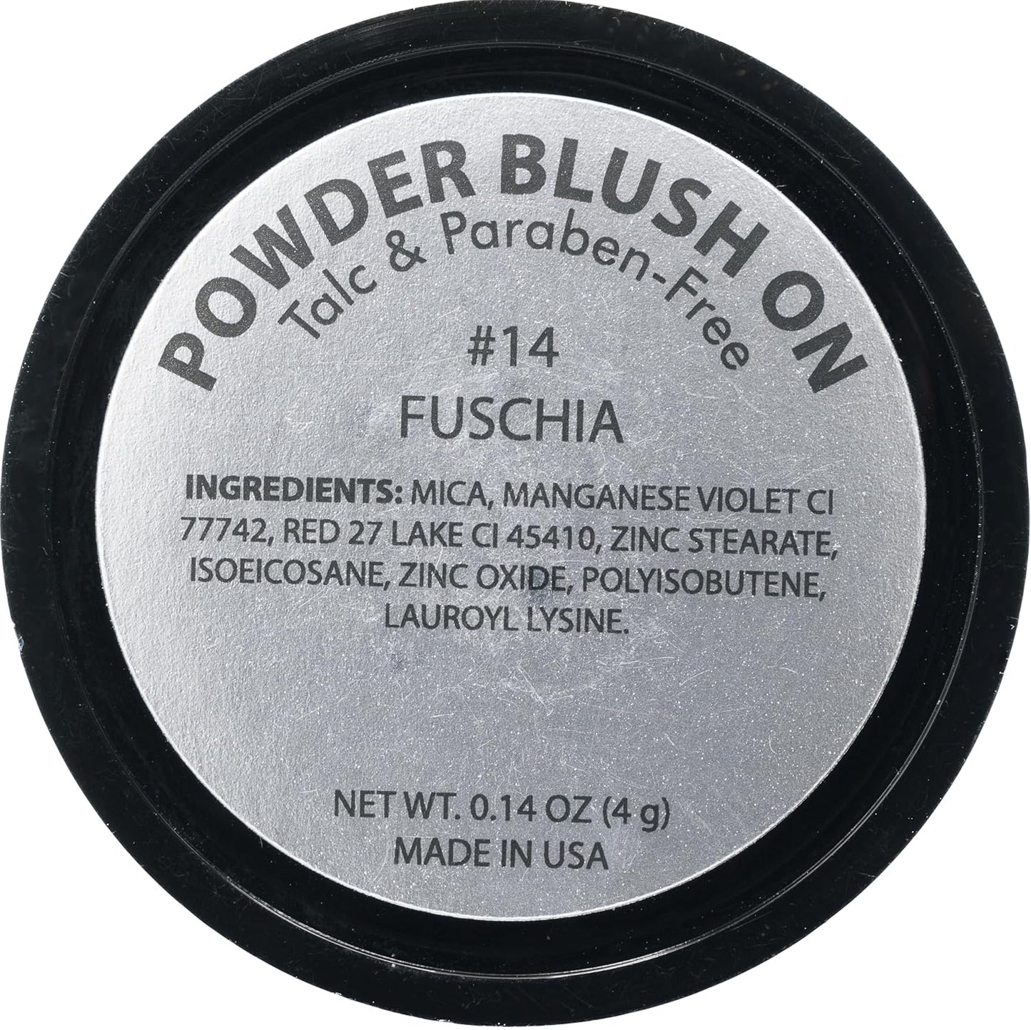 Hot Pink Bright Fuchsia Magenta Rouge Blush Pressed Cheek Color Powder, Talc & Paraben Free, 4 Grams, No Animal Testing & Cruelty Free