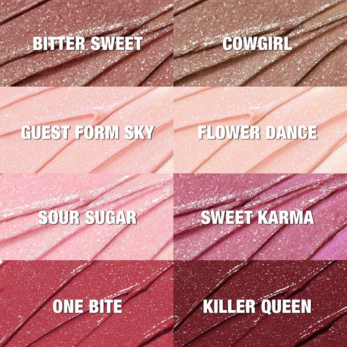 FOCALLURE Glisten Opal Shine Lipstick, High Impact Lip Color, Moisturizing Tinted Lip Balm, Lightweight & Hydrating Formula for Lip Care, SWEET KARMA