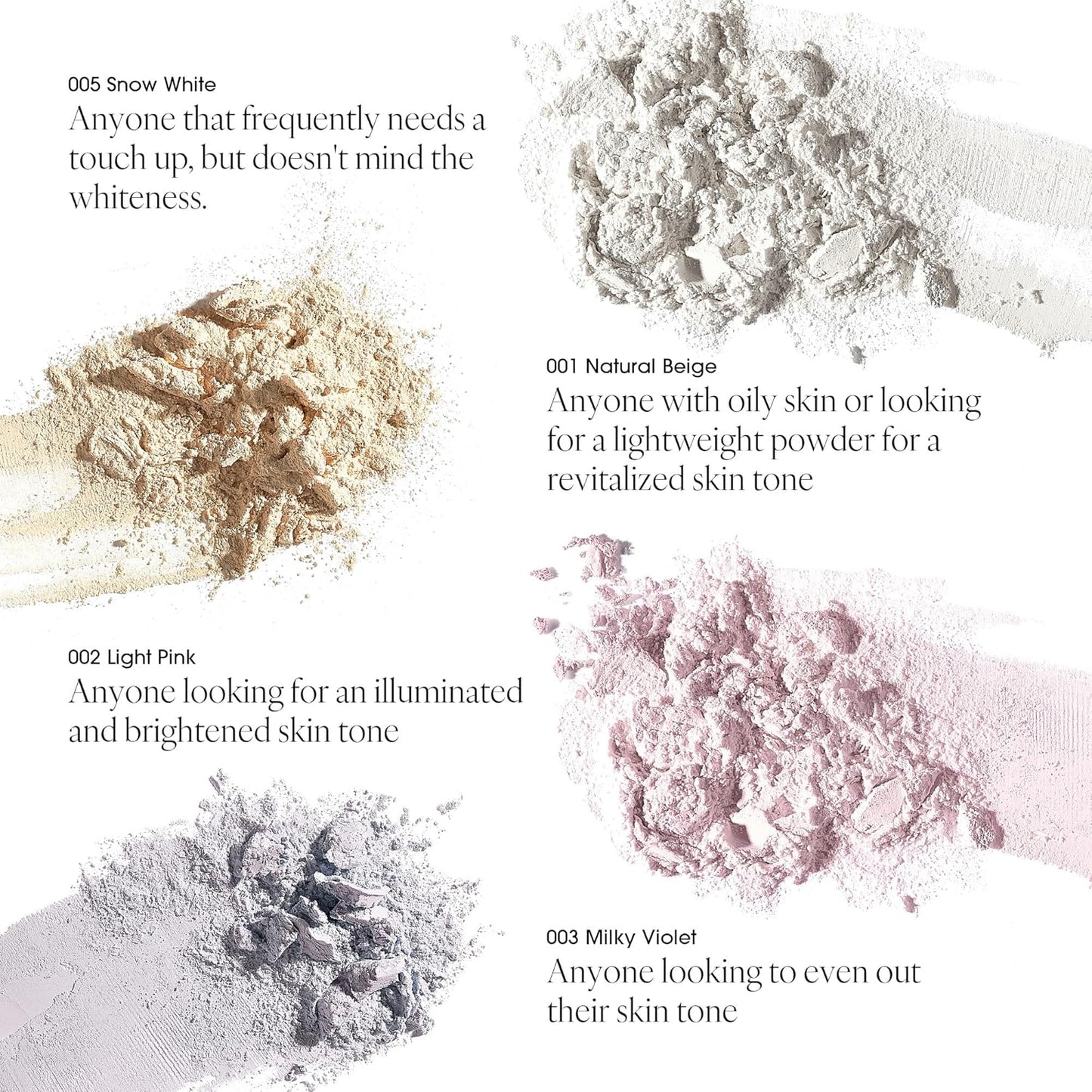 BAKED POWDER 002 LIGHT PINK, Terra-Cotta Facial Powder, Crease-free, Smudge Free & Weightless Setting powder (6.2g, 0.014 oz.)