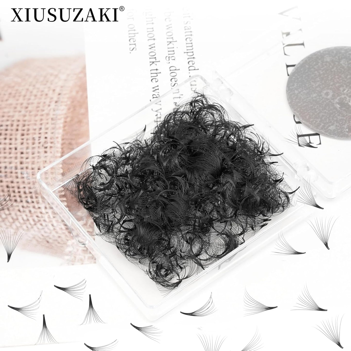 Premade Fans Eyelash Extensions 600 Fans 5D Premade Lash Fans Volume Lash Extensions 0.07 Thickness Eyelash Extension D Curl 12mm Fluffy Soft Handmade Loose Fan(600Fans-5D-0.07-D,12mm)