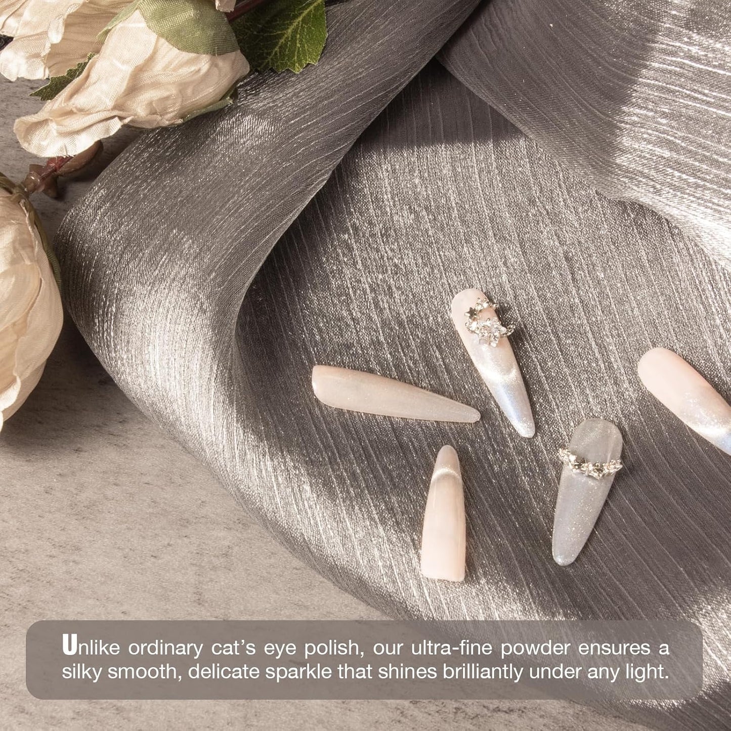 Cat Eye Gel Nail Polish with Magnet Stick, 15ml Magnetic Gel, Create Stunning Cat Eye Effects for DIY Manicures, Long-Lasting, Salon-Quality Finish, Lunar Bond