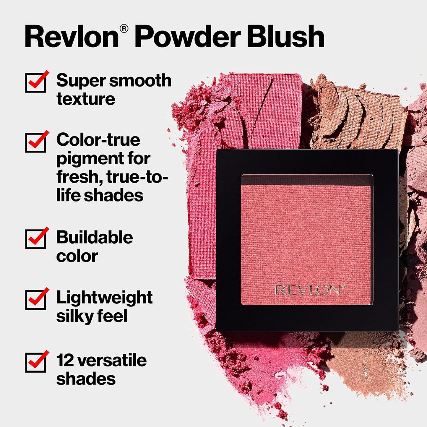 Revlon Blush, Powder Blush Face Makeup, High Impact Buildable Color, Lightweight & Smooth Finish, 030 Pinkognito, 0.17 oz