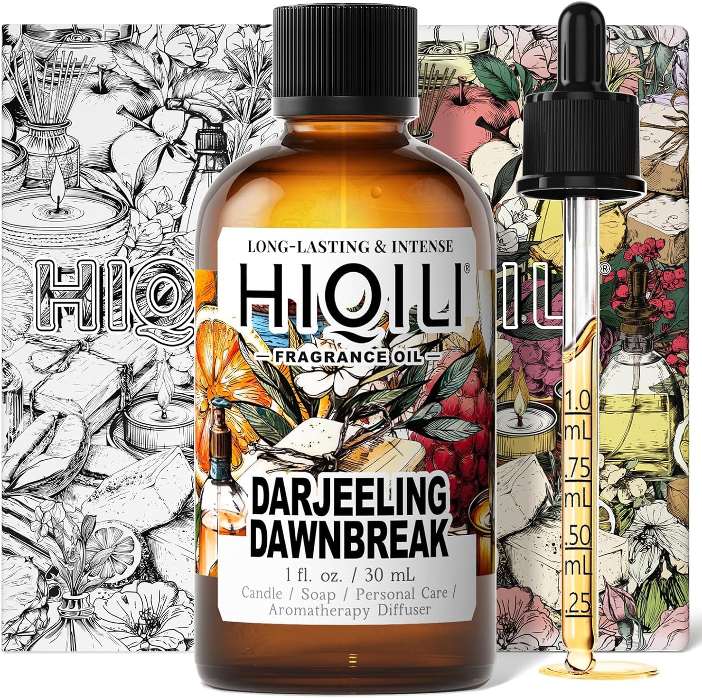 HIQILI Darjeeling Dawnbreak Fragrance Oil for Diffuser, Inspired by B.gari Pr-Homme Eud-Tlette, Candle & Soap, Perfume & Linen Spray Making, Woody Scent, Long-Lasting Aroma - 1 Fl Oz - Pour Homme