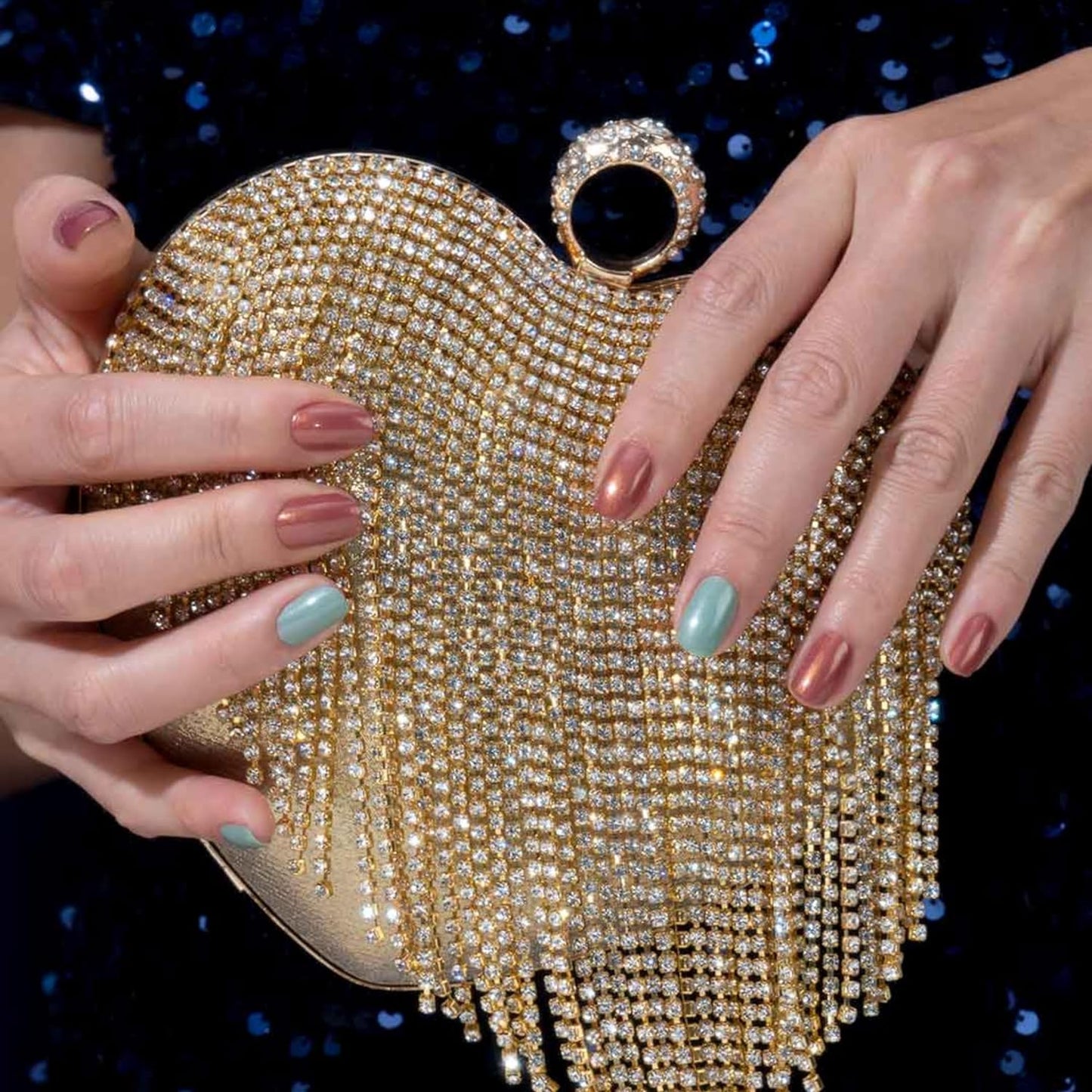 essie gel couture long-lasting nail polish, vegan, be dazzled, rose, multi-faceted, 0.46 fl oz