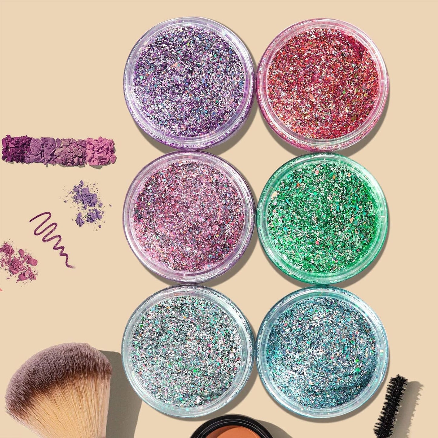 Eternal Moment 36 Pack 3 OZ Plastic Jars Round Clear Cosmetic Container Jars with Lids, Perfect for Lotion, Cream, Ointments, Makeup, Eye Shadow, Rhinestone, Samples, Pot, Travel Storage