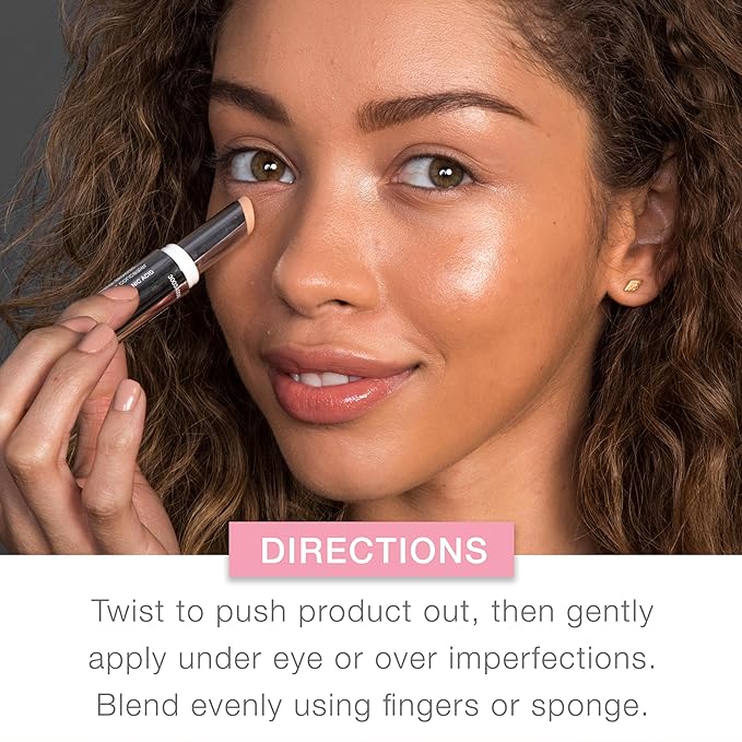 Neutrogena Hydro Boost Hydrating Concealer Stick for Dry Skin, Oil-Free, Lightweight, Non-Greasy and Non-Comedogenic Cover-Up Makeup with Hyaluronic Acid, 30 Light/Medium, 0.12 Oz